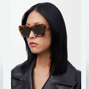 Loewe Anagram cat eye tortoise sunglasses.